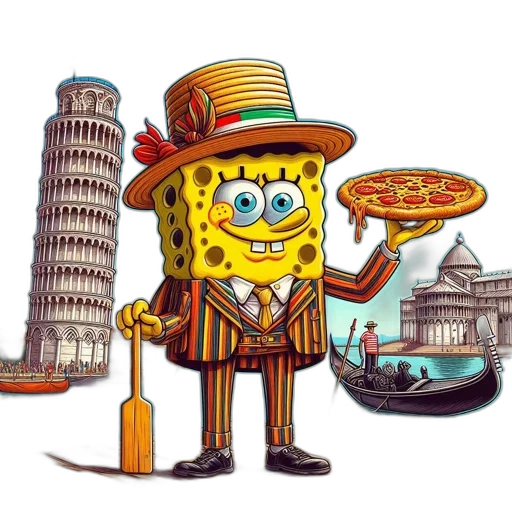 hat, umbrella, food, staff transparent PNG cut-out