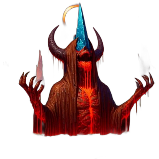 mask, creature, dragon, staff transparent PNG cut-out