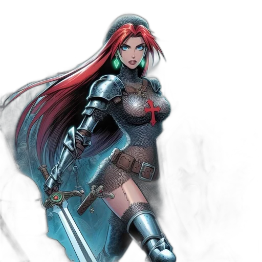 sword, fantasy art, concept art, comic book art transparent PNG cut-out