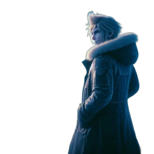 jacket, staff, creature, face transparent PNG cut-out