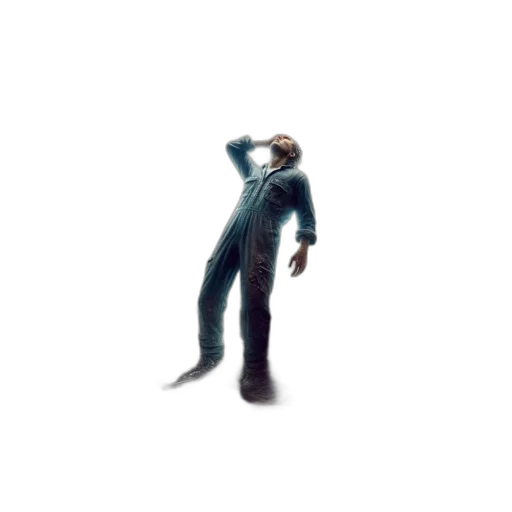 robot, staff, jacket, creature transparent PNG cut-out