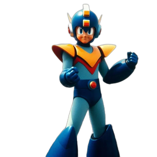 robot, 3d render, concept art, blue transparent PNG cut-out