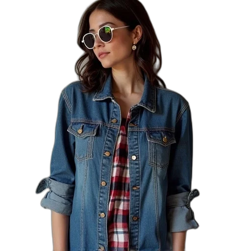 jacket, photorealistic, 3d render, blue transparent PNG cut-out