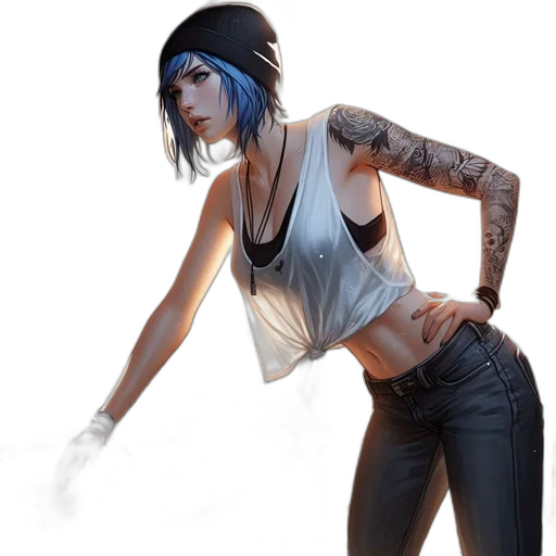 jacket, weapon, concept art, cyberpunk transparent PNG cut-out