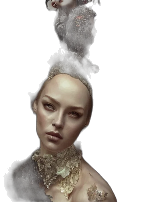 crown, face, hair, mask transparent PNG cut-out