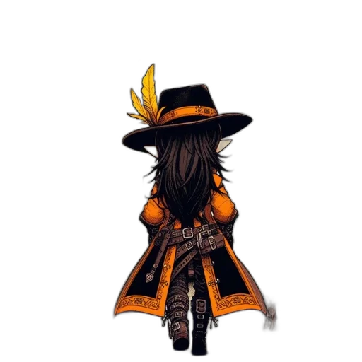 hat, staff, jacket, mask transparent PNG cut-out