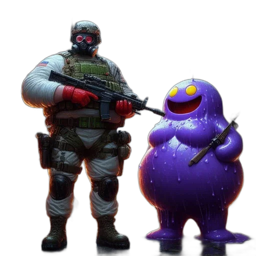 weapon, robot, concept art, pixel art transparent PNG cut-out