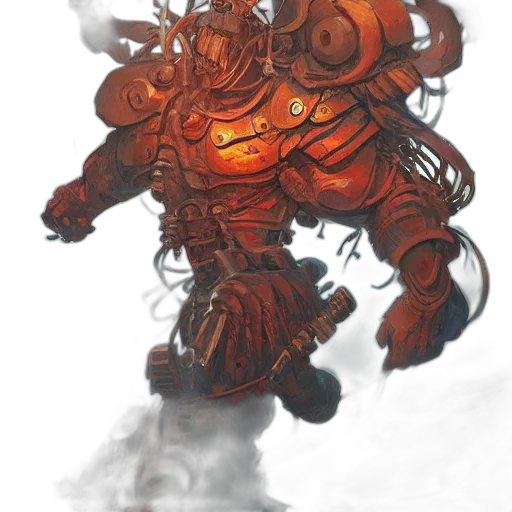 robot, creature, dragon, staff transparent PNG cut-out
