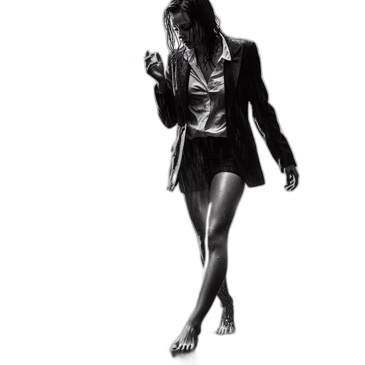 jacket, concept art, photorealistic, woman transparent PNG cut-out