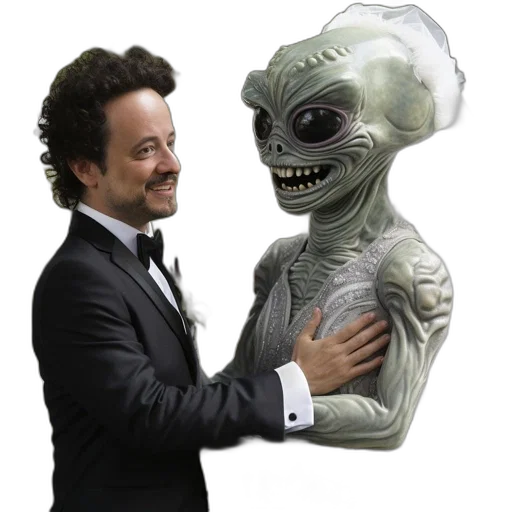 creature, robot, mask, staff transparent PNG cut-out