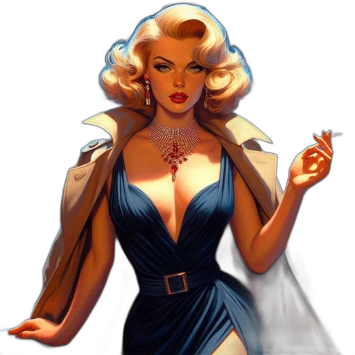 dress, comic book art, concept art, fantasy art transparent PNG cut-out