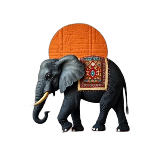 hat, jacket, elephant, quilt transparent PNG cut-out
