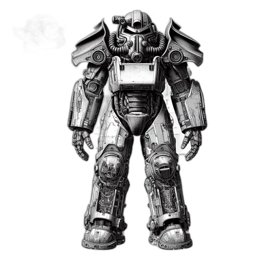 robot, concept art, 3d render, fantasy art transparent PNG cut-out