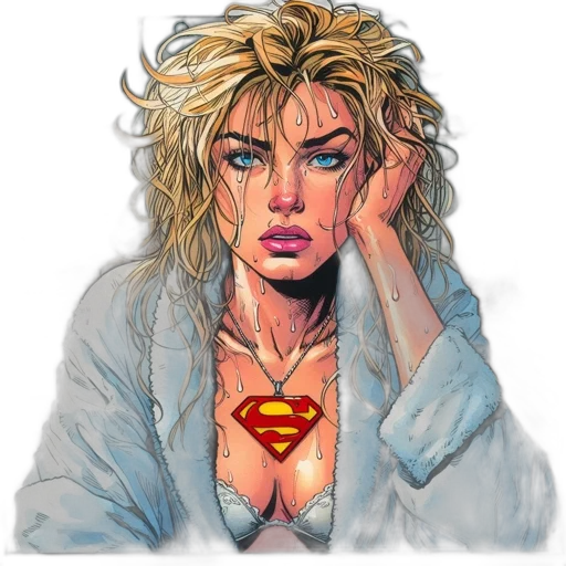 jewelry, face, comic book art, photorealistic transparent PNG cut-out