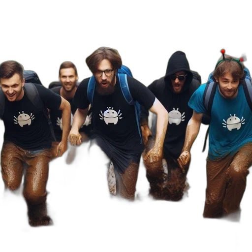 staff, hair, creature, jacket transparent PNG cut-out