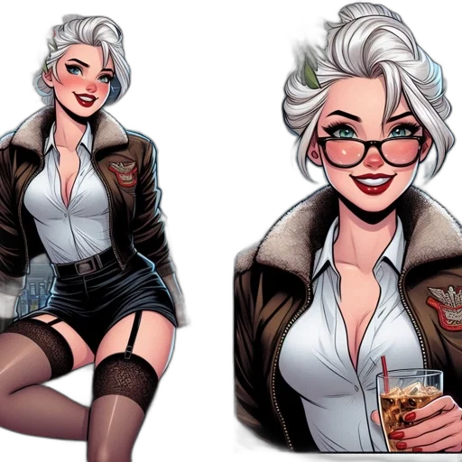 jacket, comic book art, concept art, cartoon transparent PNG cut-out