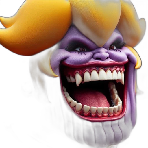 face, mask, creature, 3d render transparent PNG cut-out