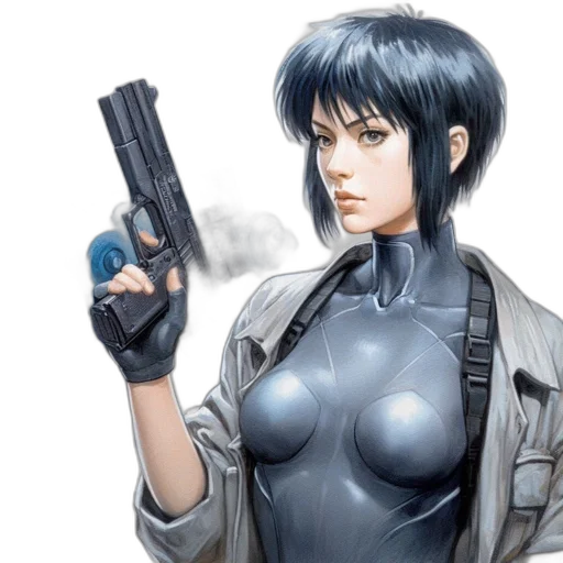 weapon, jacket, cyberpunk, concept art transparent PNG cut-out