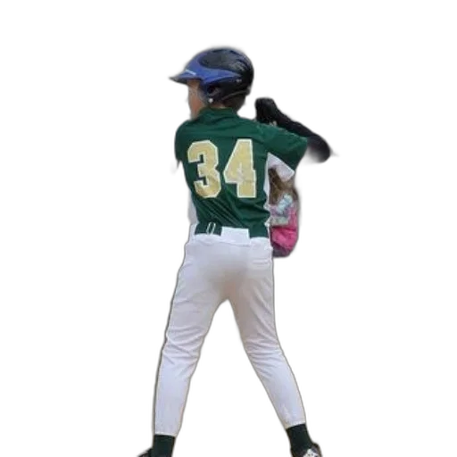 baseball, player, green, jersey transparent PNG cut-out