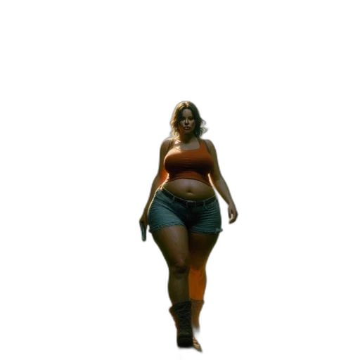 dress, creature, robot, staff transparent PNG cut-out