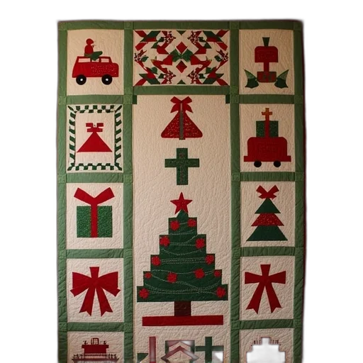 christmas, holiday, quilt transparent PNG cut-out