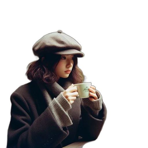 hat, jacket, umbrella, staff transparent PNG cut-out