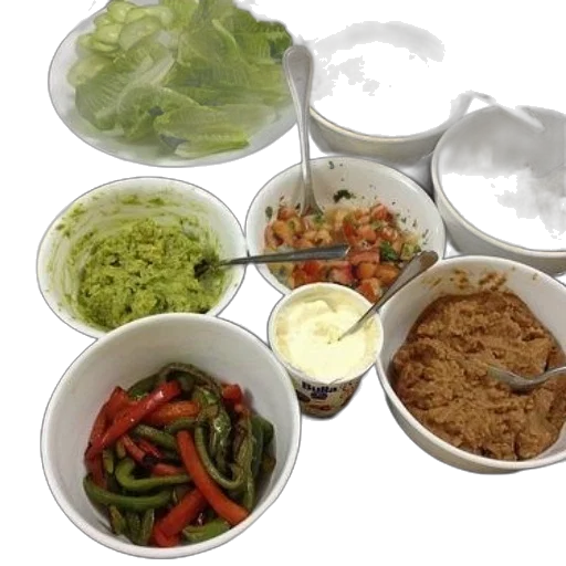 food, table, filled, various transparent PNG cut-out