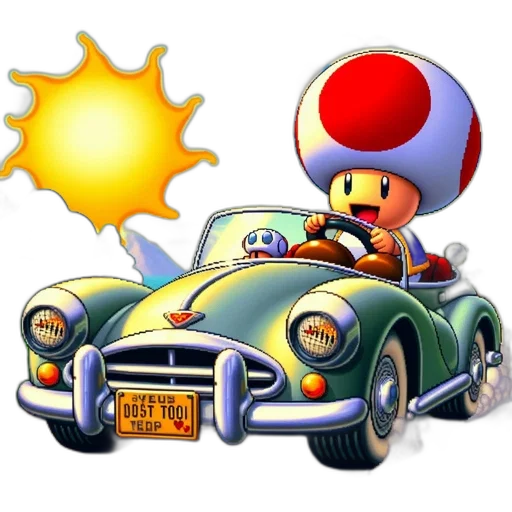 car, concept art, 3d render, pixel art transparent PNG cut-out