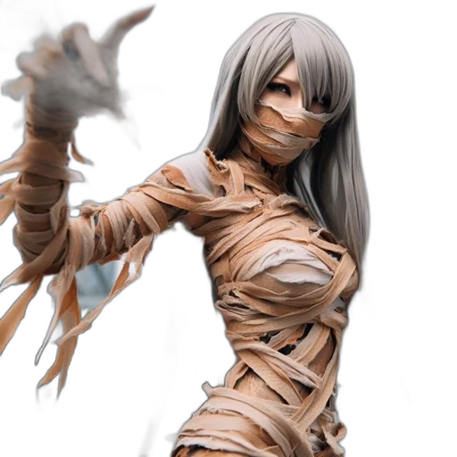 mask, concept art, fantasy art, 3d render transparent PNG cut-out