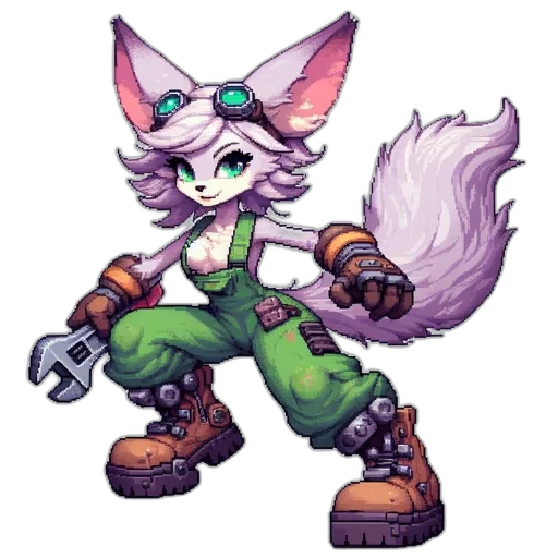 staff, weapon, animal, pixel art transparent PNG cut-out