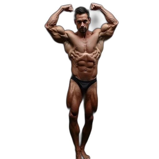 animal, photorealistic, image, bodybuilding transparent PNG cut-out