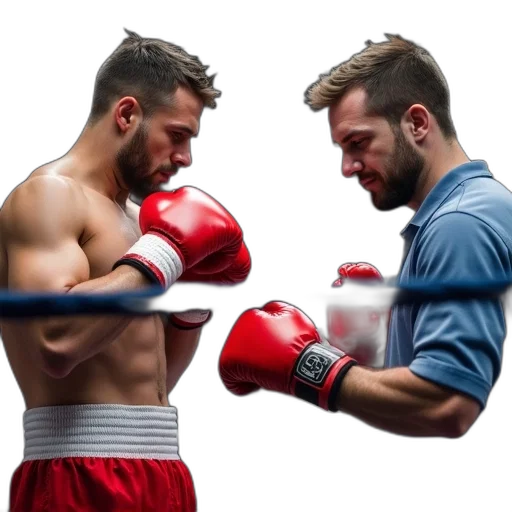 photorealistic, boxer, wearing, red transparent PNG cut-out