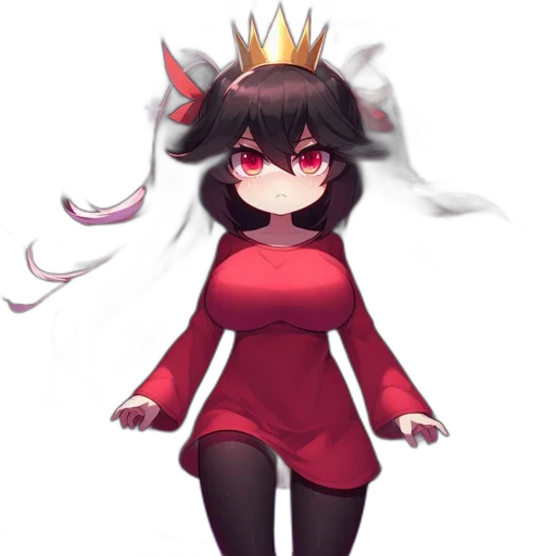 crown, staff, creature, dress transparent PNG cut-out