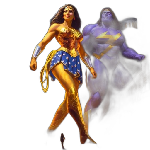 concept art, comic book art, fantasy art, two transparent PNG cut-out