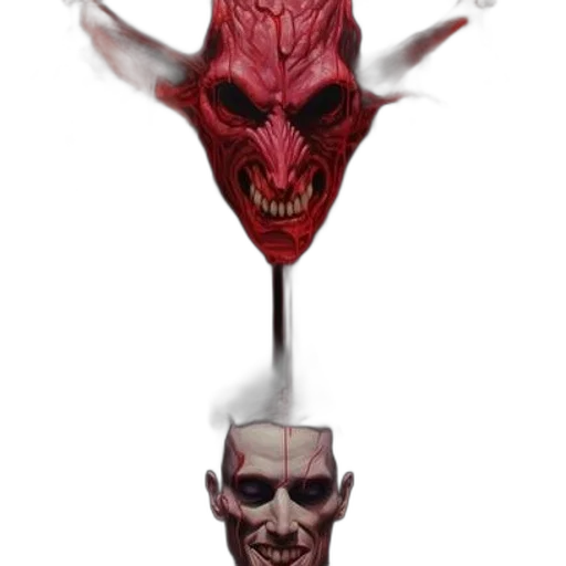 mask, face, staff, creature transparent PNG cut-out