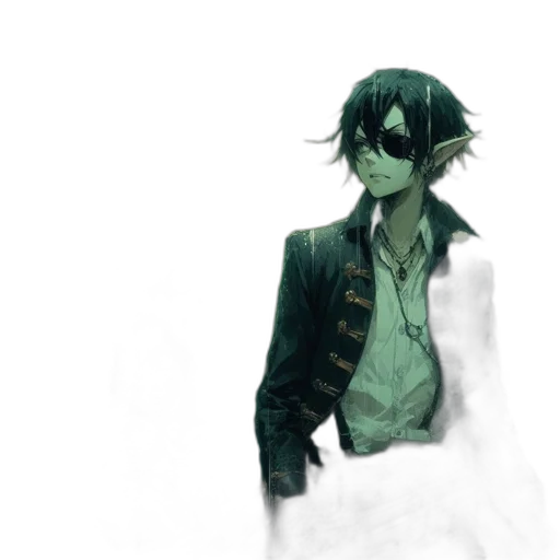 jacket, staff, mask, creature transparent PNG cut-out