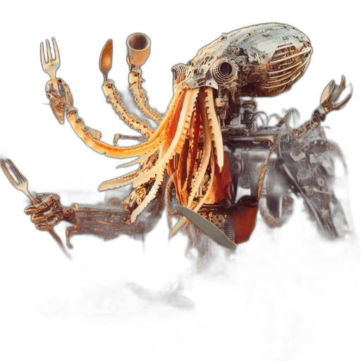 robot, creature, food, weapon transparent PNG cut-out