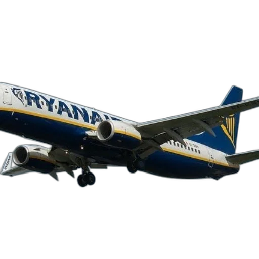 photorealistic, 3d render, ryanair, airplane transparent PNG cut-out