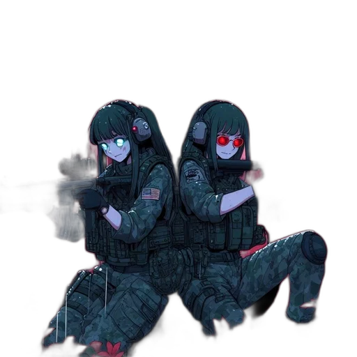 mask, robot, jacket, weapon transparent PNG cut-out