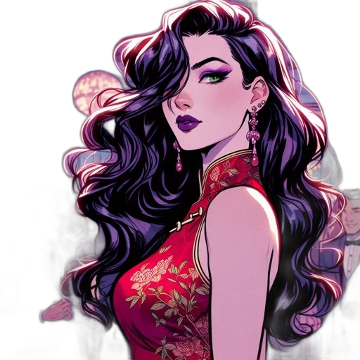 dress, comic book art, fantasy art, concept art transparent PNG cut-out