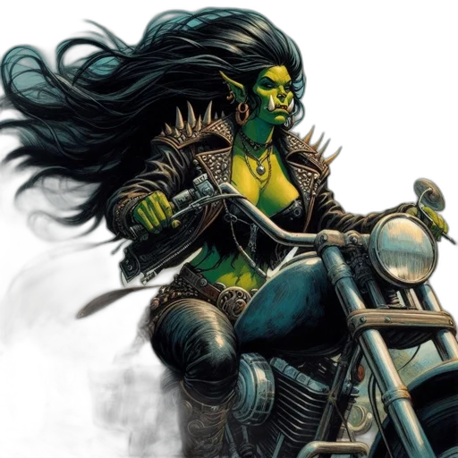 comic book art, fantasy art, concept art, green transparent PNG cut-out