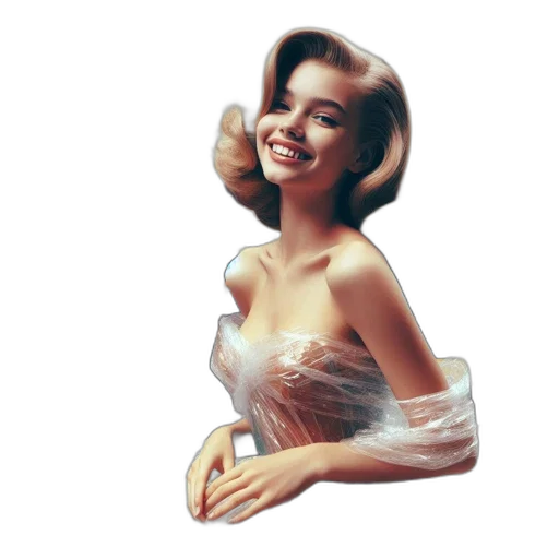 dress, hair, mask, jewelry transparent PNG cut-out