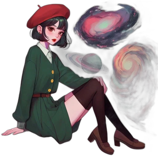 staff, hat, dress, jacket transparent PNG cut-out