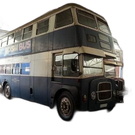 vintage, double-decker, bus, bucksha transparent PNG cut-out