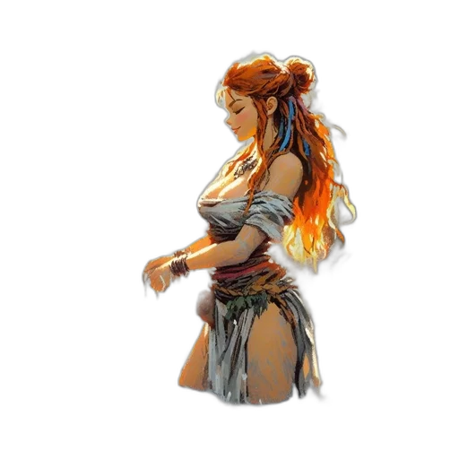 fantasy art, concept art, 3d render, pixel art transparent PNG cut-out