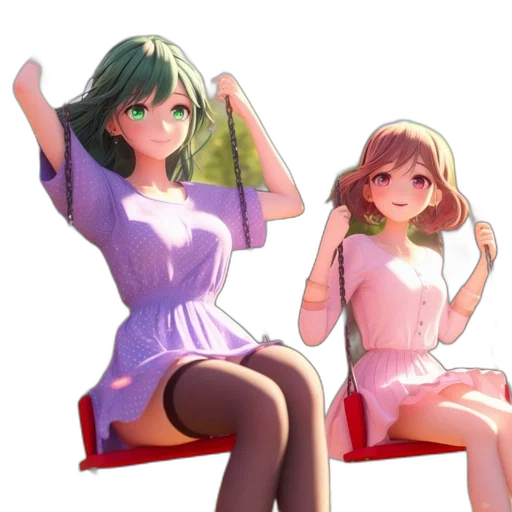 dress, hair, staff, furniture transparent PNG cut-out
