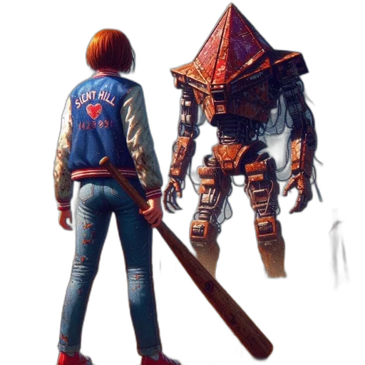 jacket, robot, weapon, creature transparent PNG cut-out