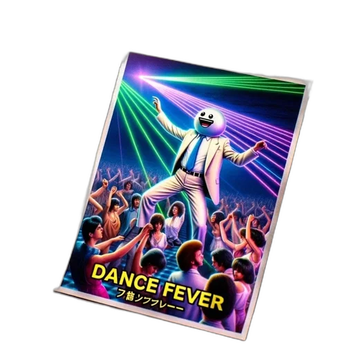 concept art, vaporwave, neon lights, cheerful transparent PNG cut-out