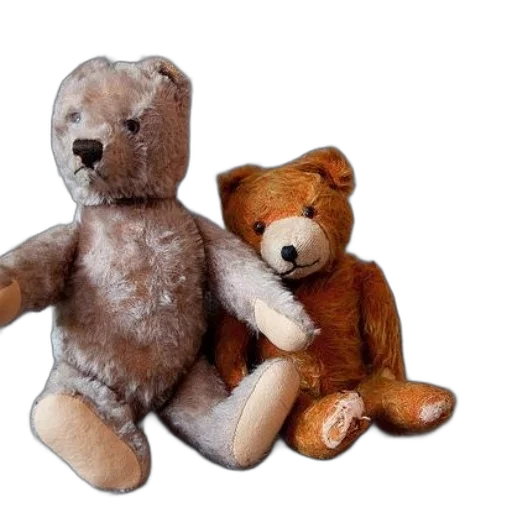 furniture, two, vintage, teddy transparent PNG cut-out