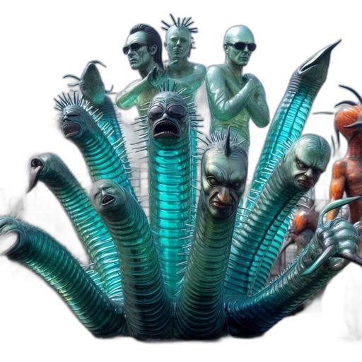 creature, mask, concept art, 3d render transparent PNG cut-out